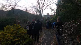 Saint Nicholas and his Krampi counter parts parade through Jim Thorpe, PA