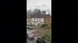 Huge fire erupts in London, UK