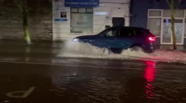 Flooding in Irish city of Cork as Storm Barra makes landfall