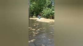 Floods submerged hundreds of houses after heavy rain in Indonesia
