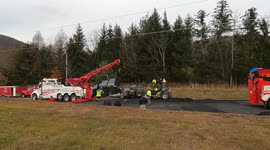 Coal Truck Rollover accident, Coal truck, Coal Township, Pennsylvania