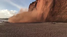More parts of famous Devon cliff collapse
