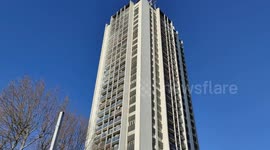 Urgent evacuation of the Obelisk Tower. Last day today. Paris suburban town of Epinay-sur-Seine, Department of Seine-Saint-Denis. (Images of the 8 dec 2021).