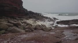 Dour conditions as Storm Barra hits Ireland's coast