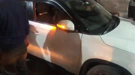 Intense road rage see motorist smash windows of car after collision in India