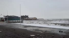 UK: Storm Barra Causes Damage To Seafront In Wales