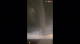 Colossal waterspout makes its way to land in Sicily, Italy