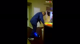'First-timer's CACKLING hoverboard fail caught on camera '