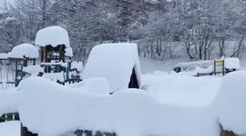 France: Heavy Snow Falls In Haute-Savoie, Travel Disrupted