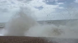 English channel during Storm Barra, UK