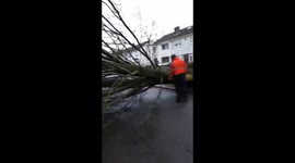 Storm Barra: Properties damaged as high winds batter parts of Ireland