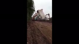 Pillar of Jakarta-Bandung high speed rail collapses onto excavator in botched demolition