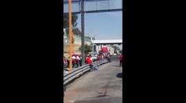 Protesters block highway in Ecatepec, Mexico