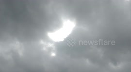 Amazing hole opens up in clouds to show weird skies over Texas
