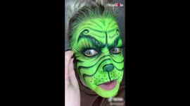 Makeup artist transforms herself in the Grinch just in time for Christmas