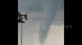Italy: Waterspout Swirls Off Ostia Coast In Rome