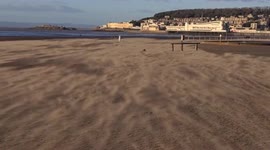 Strong Winds Create Mesmerizing Sand Effect in Weston-super-Mare, UK