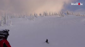 'SLEDacious Whisky Throttle fail sees snowmobiler disappearing in huge pile of snow '