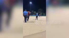 Aussie woman proposes to partner by FAKING AN INJURY during softball match