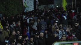Palestinians carry the body of a Jamil Abu Ayyash who was shot killed by Israeli forces during his funeral