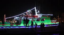 Awesome sights at Newport Beach Christmas boat parade in Southern California