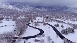 Salt Lake City slammed with scenic snowstorm