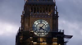 Scaffolding slowly comes down on Big Ben as clock face illuminates London once more