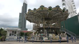 Quiet landmarks during Covid-19 pandemic closure restrictions in Bangkok, Thailand