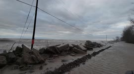 Intense Wind Storm Floods Roads