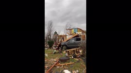 Eyewitness footage shows homes destroyed by deadly Kentucky tornado