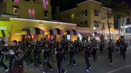 Christmas parade delights crowds in Delray Beach in Florida