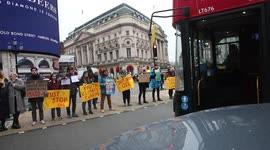 Climate activists stop busses and snarl central London traffic in Saturday protest