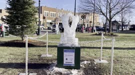6th annual Burlington Ice Festival featuring wisconsin ice Carving Championship - holiday festival and small town event