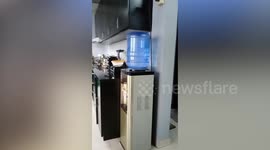 Water dispenser shakes as magnitude 5.3 quake rocks the Philippines