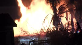House fire in Ontario, USA