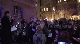 Anti Semitic protest outside the BBC by the Jewish Community tonight