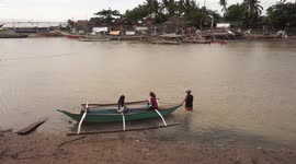Bridge collapse due to heavy rain in the town of Bulan, Sorsogon, Philippines.
