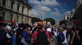 A protest against President Nayib Bukele in San Salvador