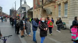 Hundreds of under-40s queue for booster jab in Walthamstow