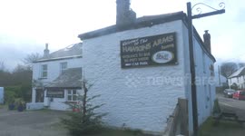 Zelah, a small village in mid Cornwall UK decorates its quirky open air library for Christmas 2021.