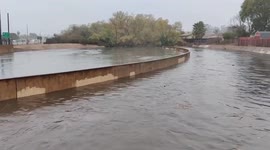San Diego River swells after heavy rain in SoCal