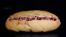 YouTuber films 14-day timelapse of hot dog gradually rotting