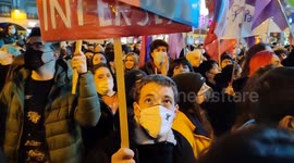 Protesters in Madrid march for LGBTQ rights