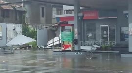 Super typhoon Rai blows roofs off buildings in the Philippines