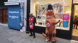 T-Rex sings Christmas songs for charity in London