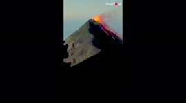 'Hikers left in awe upon witnessing an erupting volcano from up-close'