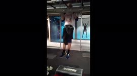 Pulling up with 15 kg weight