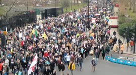 No to vaccine passport march