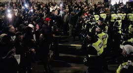 Anto Lockdown protests in london as the Omicron variant rises