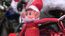 Dozens of motorbikers in charity Christmas bike ride to deliver presents to exploited children in UK